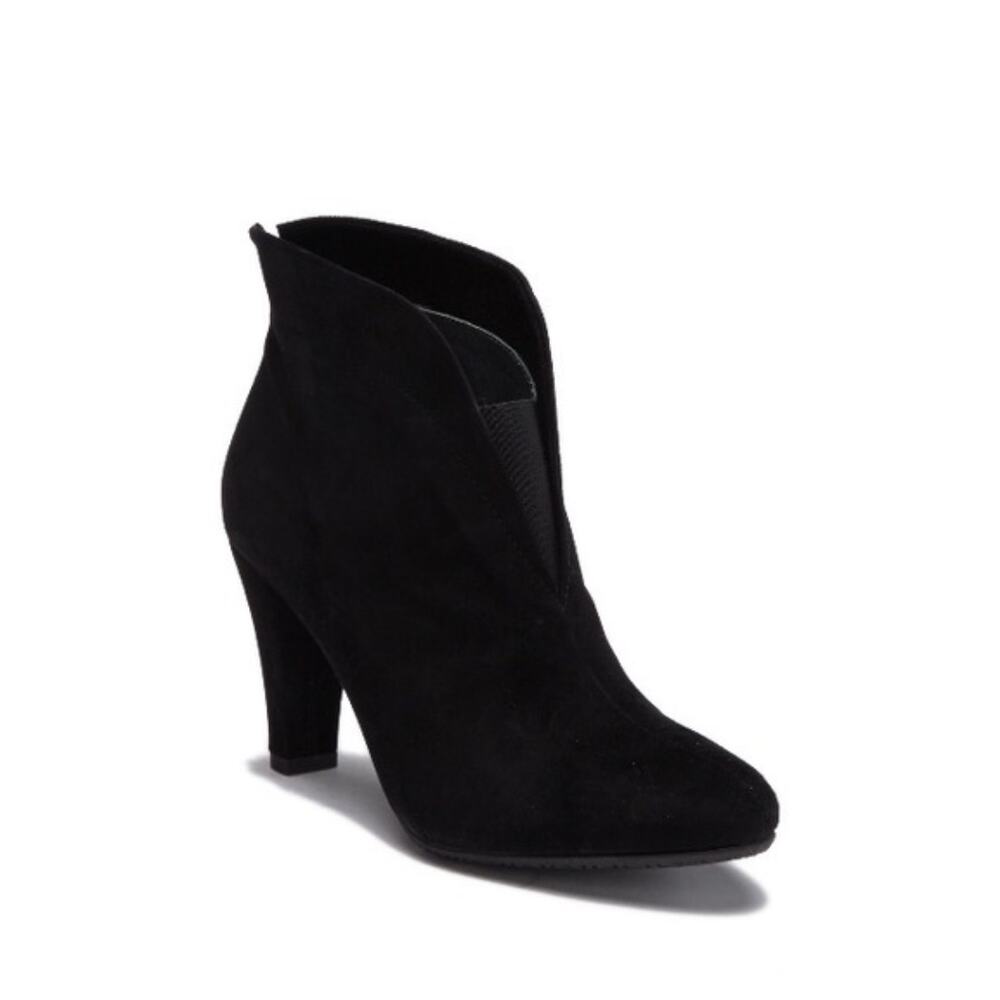 Eric Michael Carla Suede Heeled Ankle Boots Black Size 38